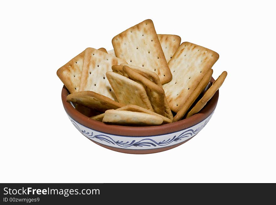 Cookies in ceramic plate for the breakfast. Cookies in ceramic plate for the breakfast