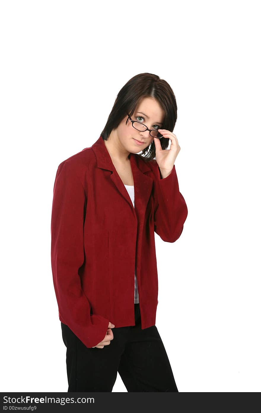 Young Woman In Business Casual Attire