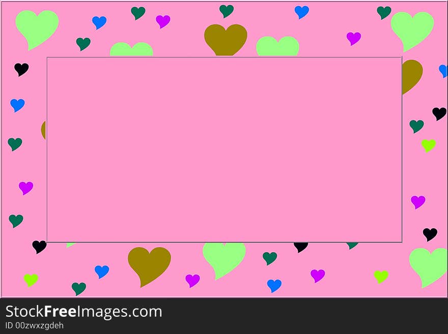 Frame with hearts