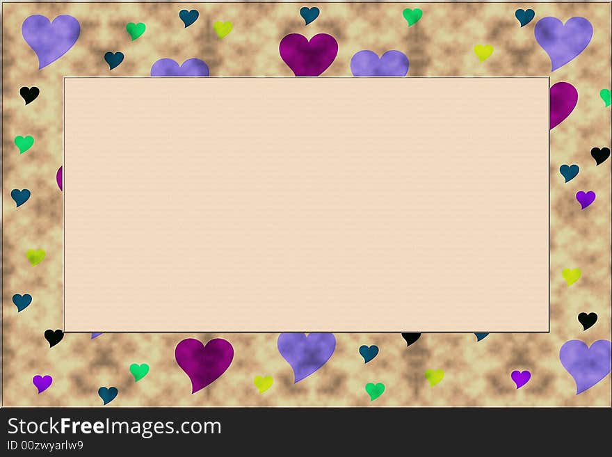 Frame with hearts