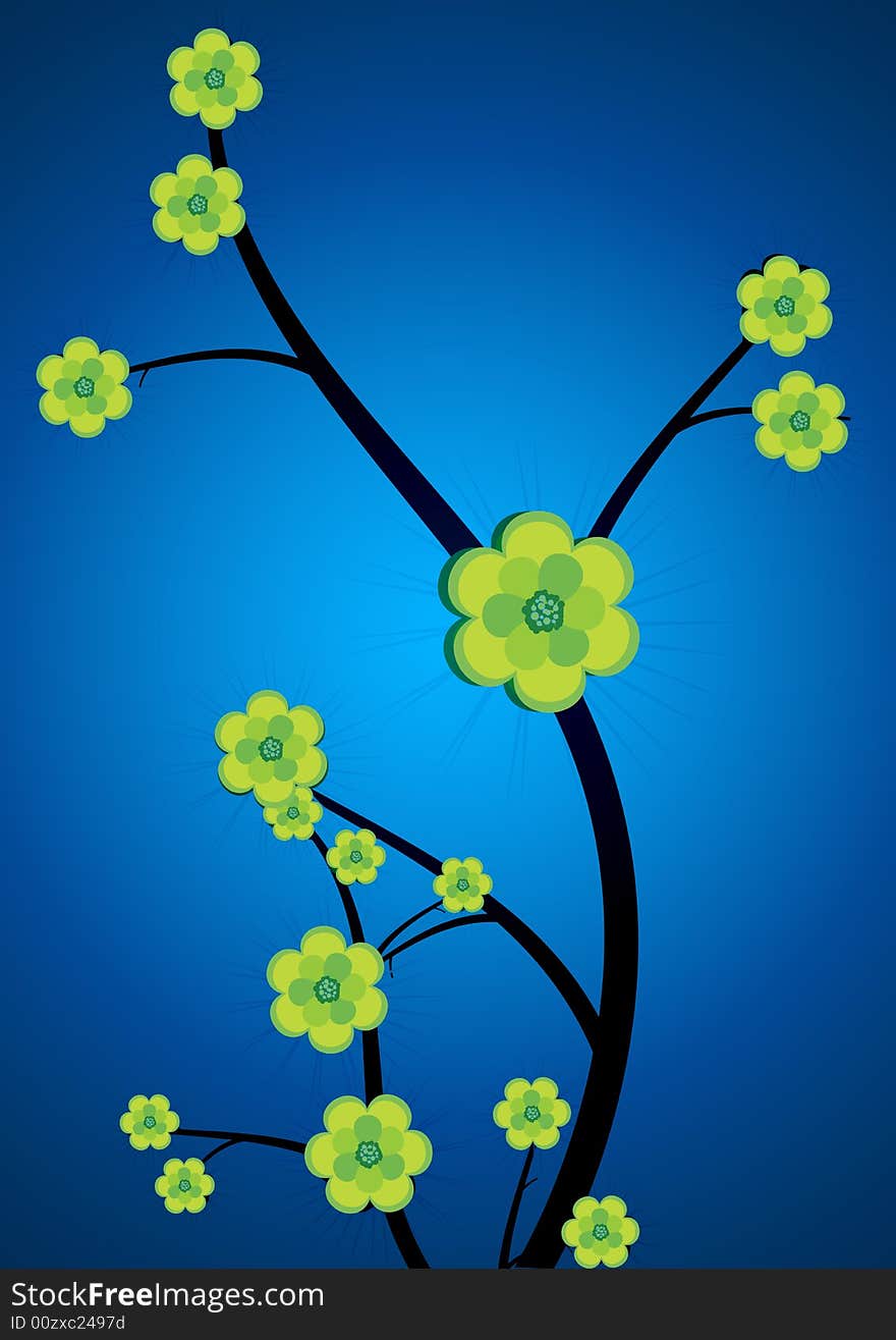 Floral tree background