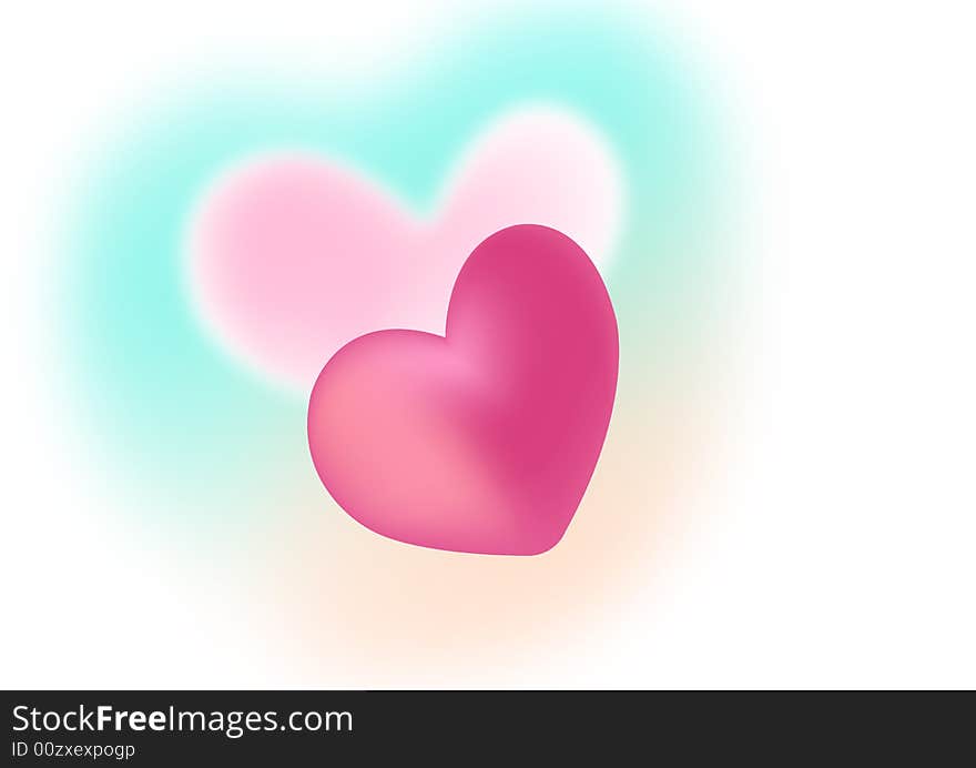 Meshed pink heart illustration in heart background. Meshed pink heart illustration in heart background