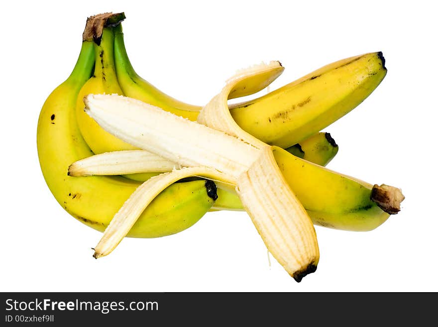 Bananas isolated on white background.