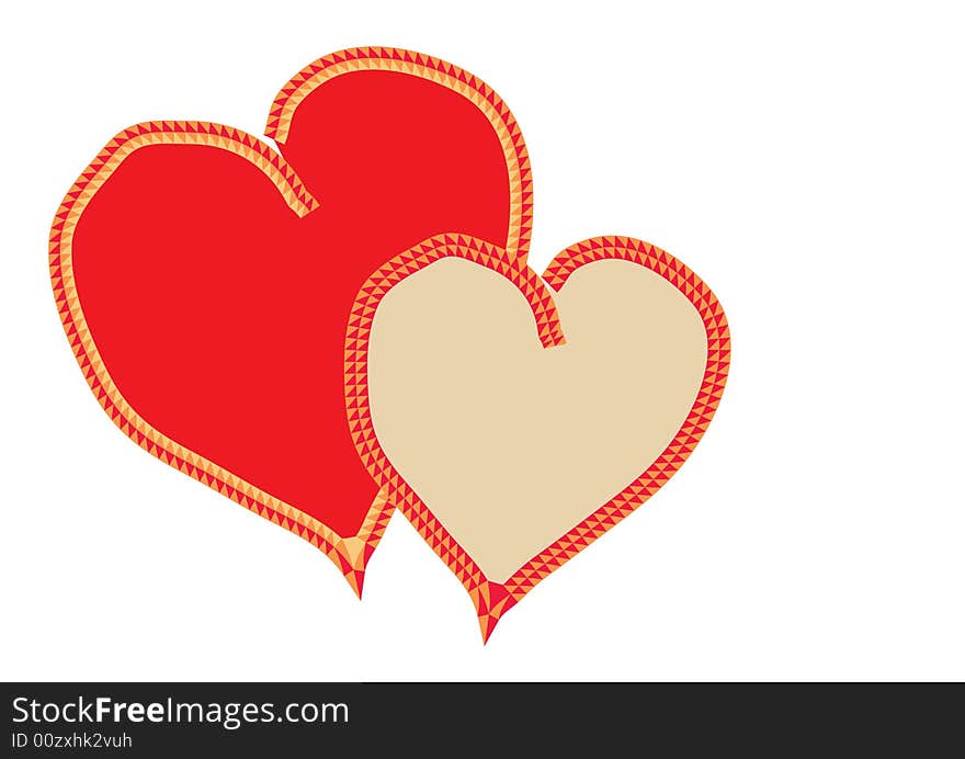 Decorated vector heart