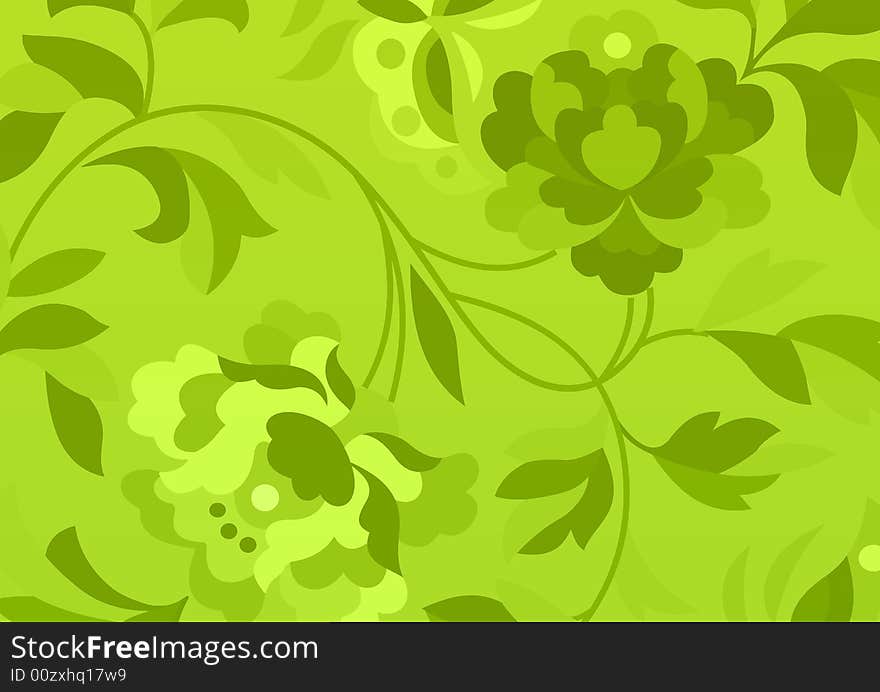 Green Floral Background