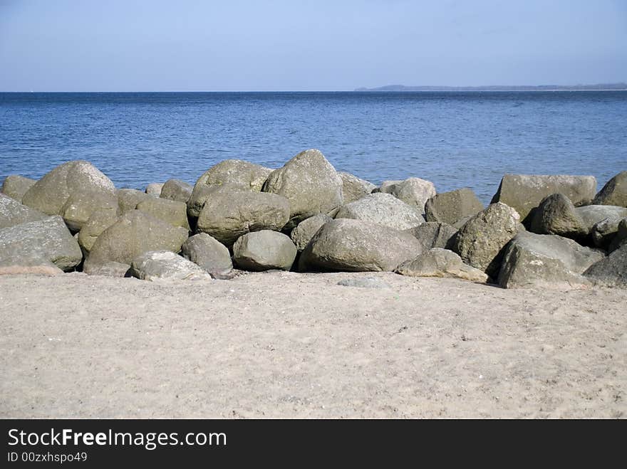 Stoney beach of the baltic sea