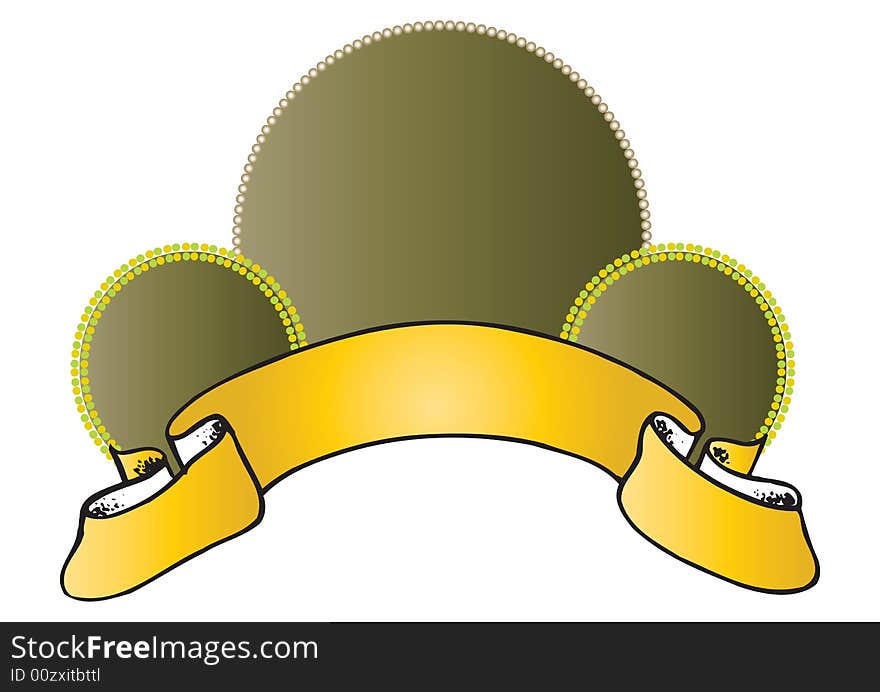 Ribbon and frame - vector