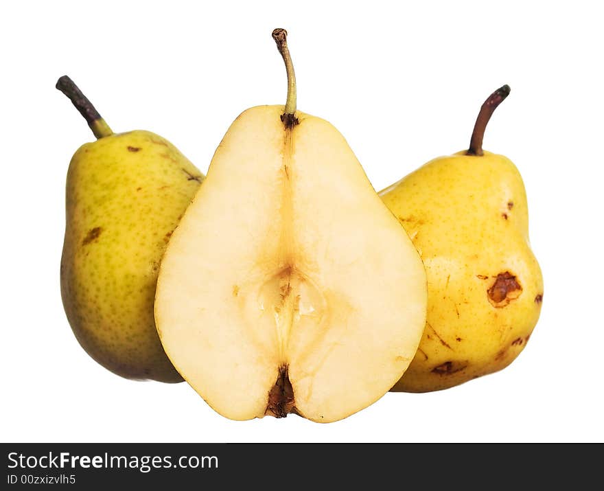 pear on white