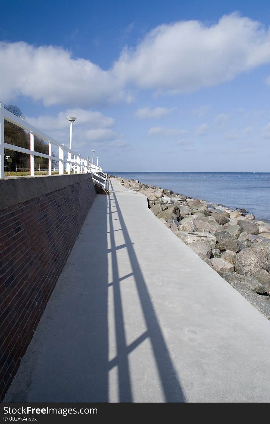 Beach walk in travemuende, germany