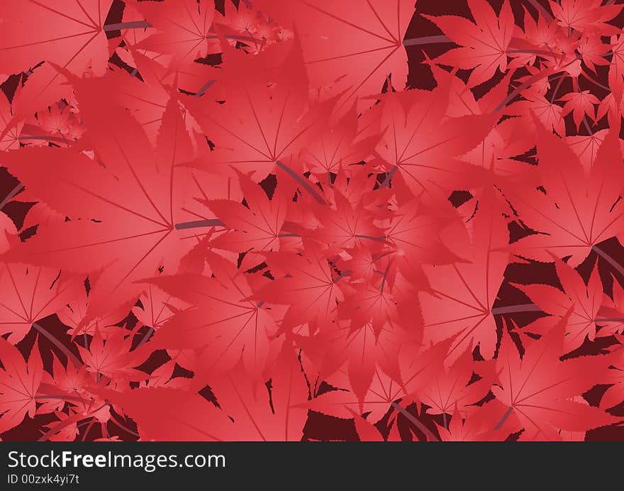 Red leaves background