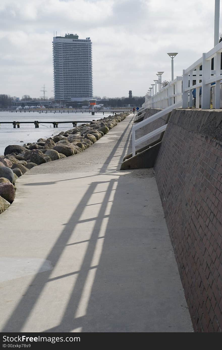 Beach walk in travemuende, germany