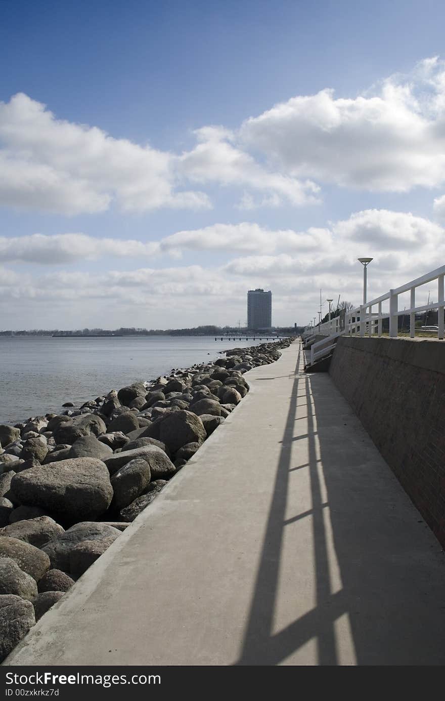 Beach walk in travemuende, germany