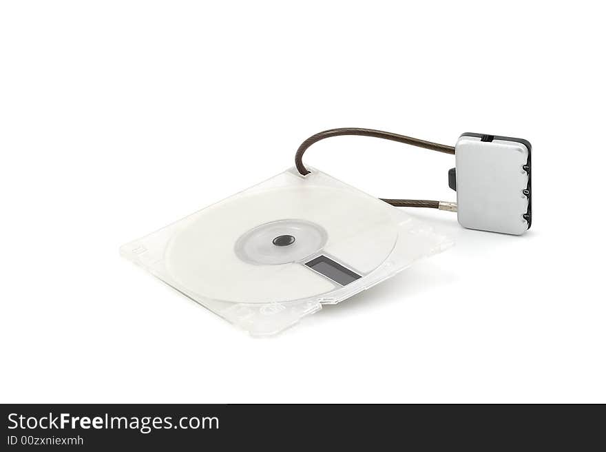 Locked Diskette isolated on a white background. Locked Diskette isolated on a white background.