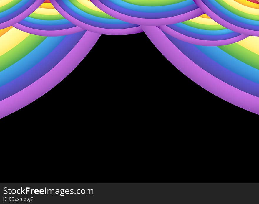 Rainbow Stage Curtain