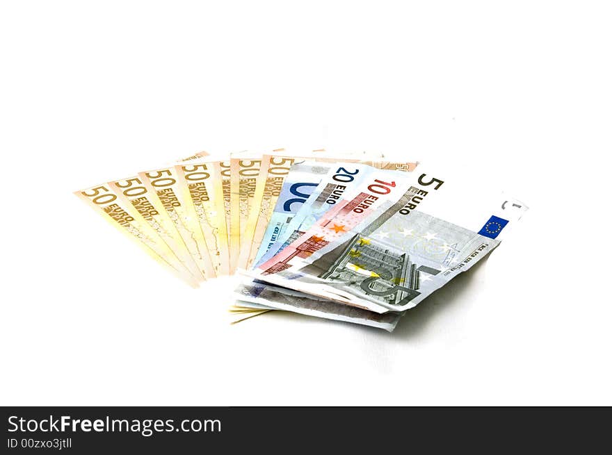 Euro banknotes money