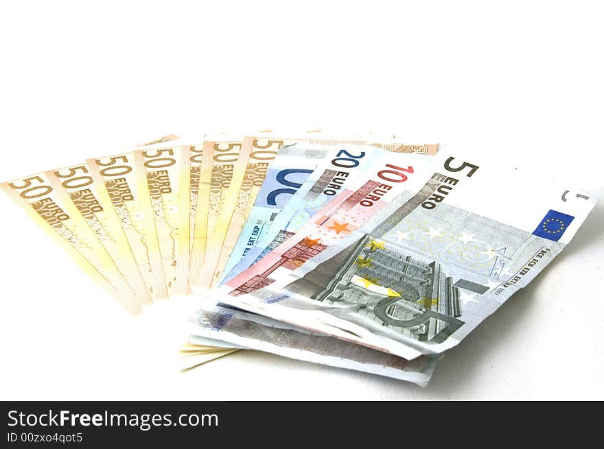 Euro banknotes money