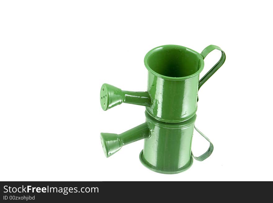 Green watering can