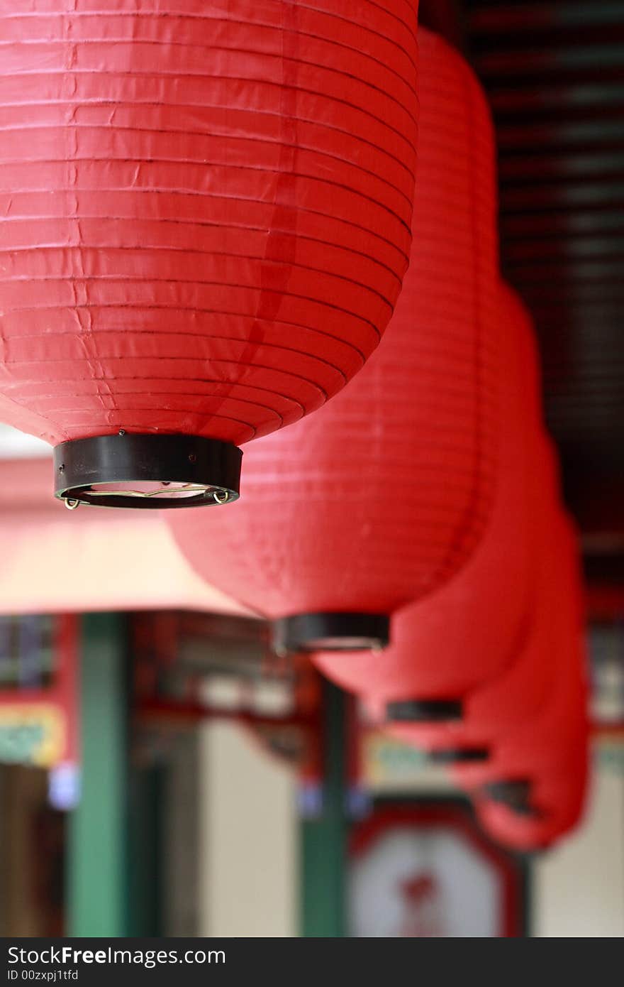 China's ancient building in the red lanterns. China's ancient building in the red lanterns.