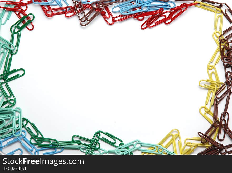 Picture frame made of paper clips. Picture frame made of paper clips