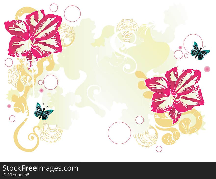 Illustration of a floral background