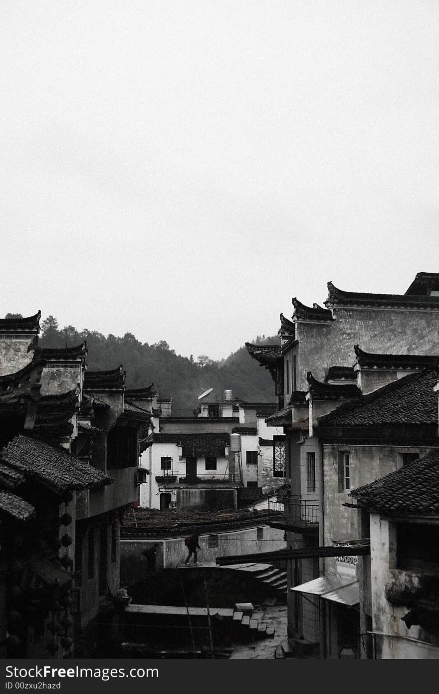 One kinds of chinese traditional architecture, in Wu Yuan, Jiang Xi Province, China. One kinds of chinese traditional architecture, in Wu Yuan, Jiang Xi Province, China