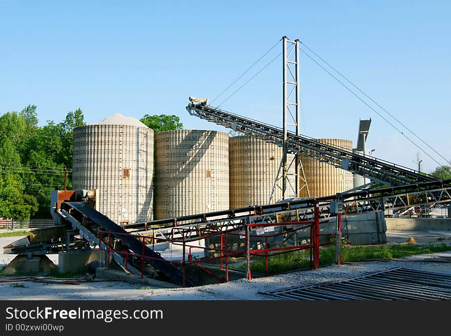 Scene of Concrete factory in the morning