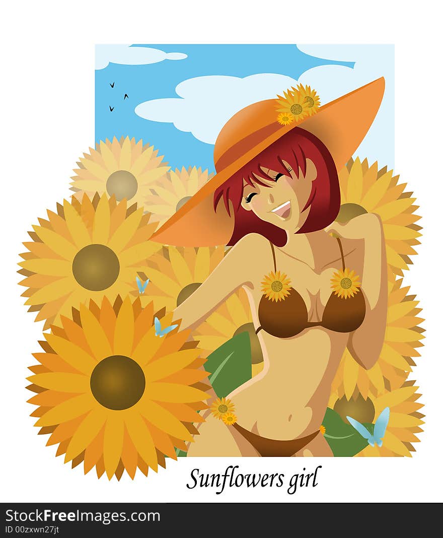 Sunflowers Girl