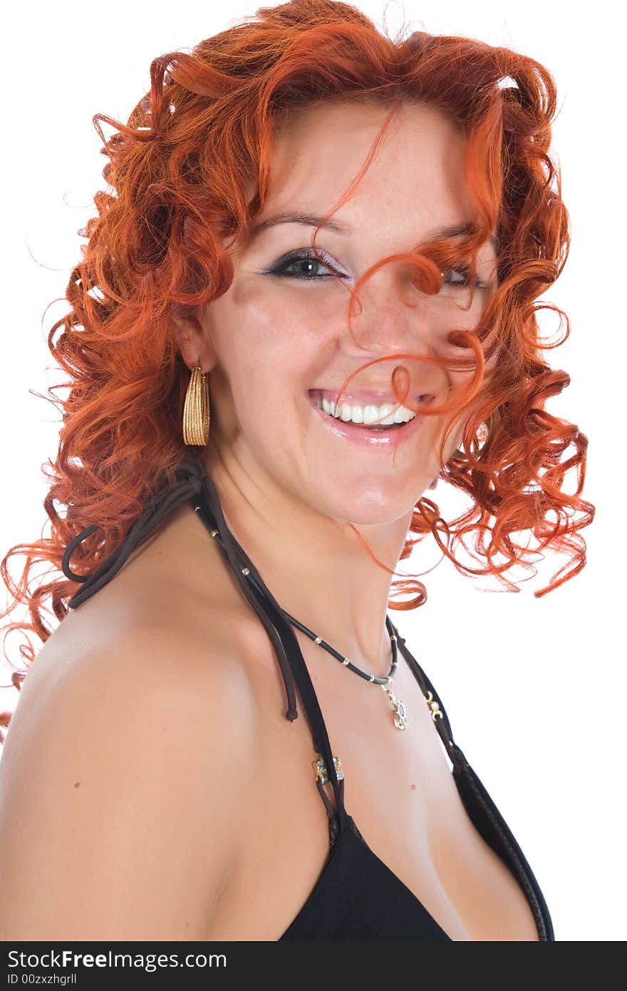 Young woman with red hair