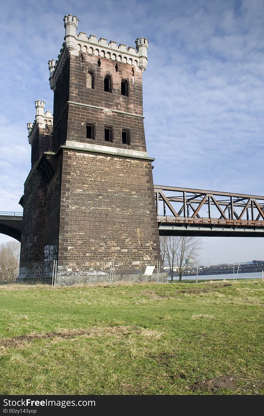 A rhine bridge detail in the morning sun