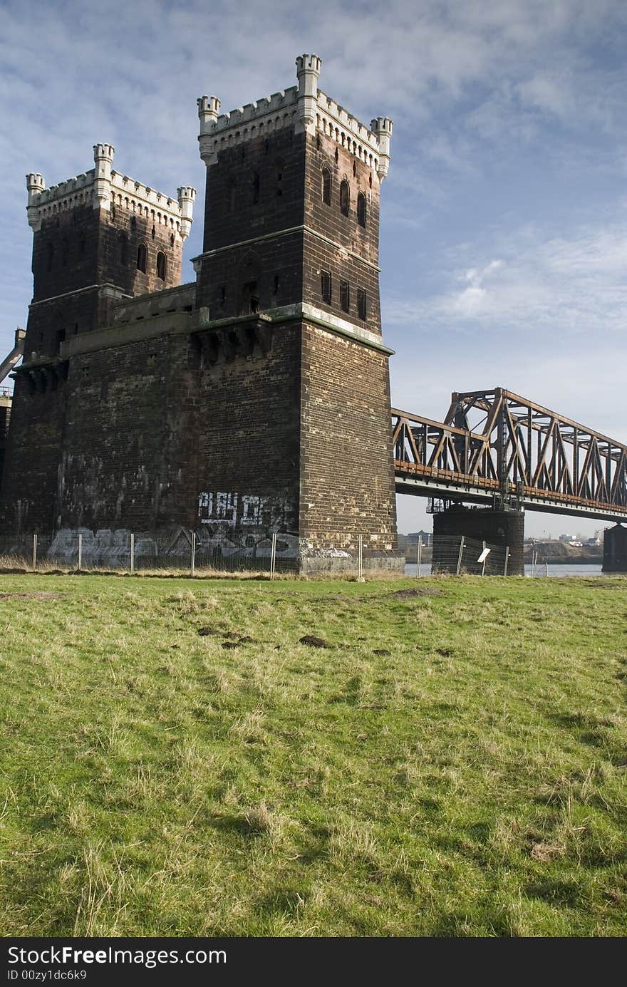 A rhine bridge detail in the morning sun