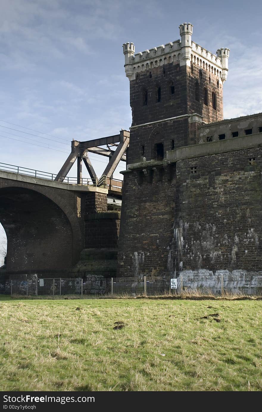 A rhine bridge detail in the morning sun