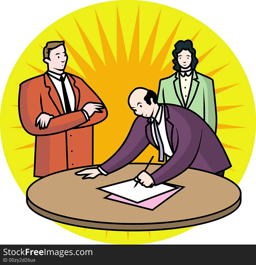 Sign of business peoples of business agreement. Sign of business peoples of business agreement