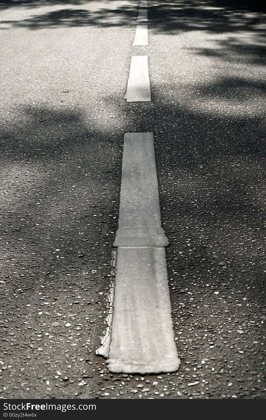 Line On Asphalt