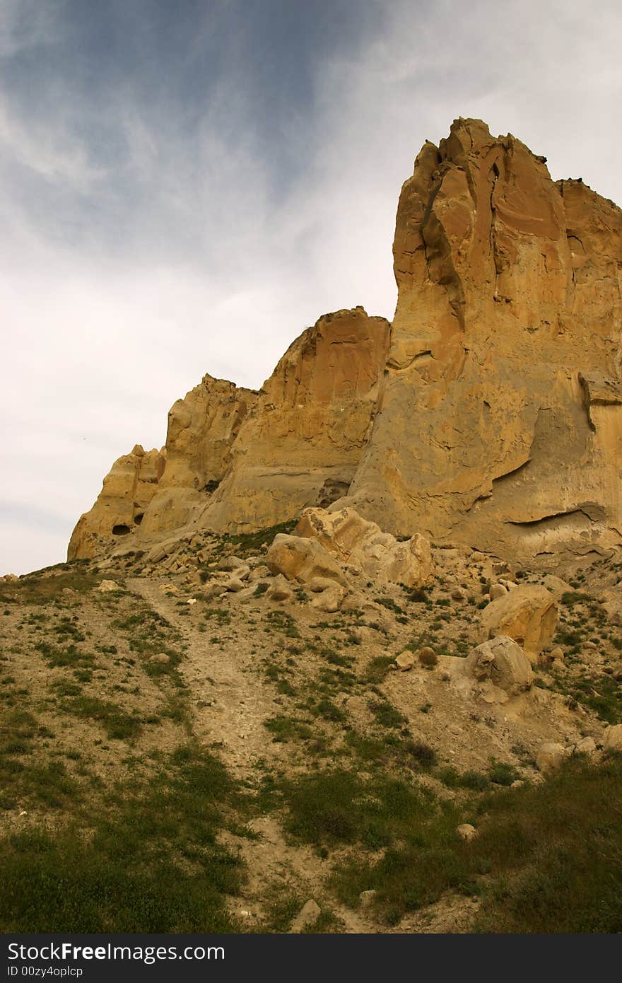 Huge cliff against the sky. Huge cliff against the sky