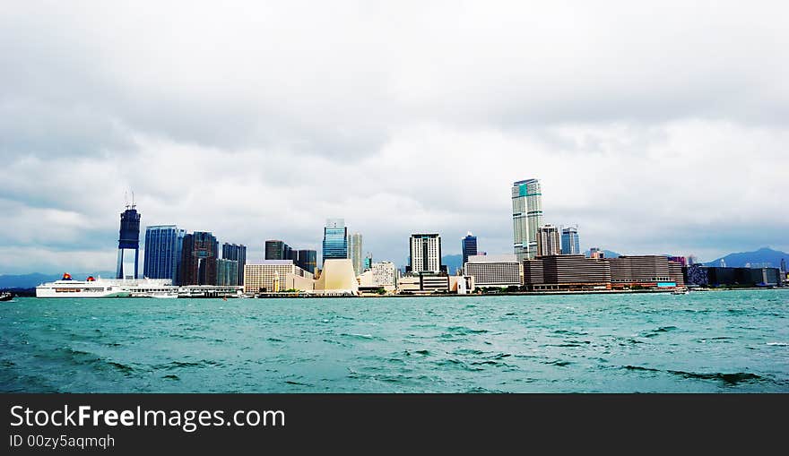 The landscape of Kowloon, Hongkong. The landscape of Kowloon, Hongkong