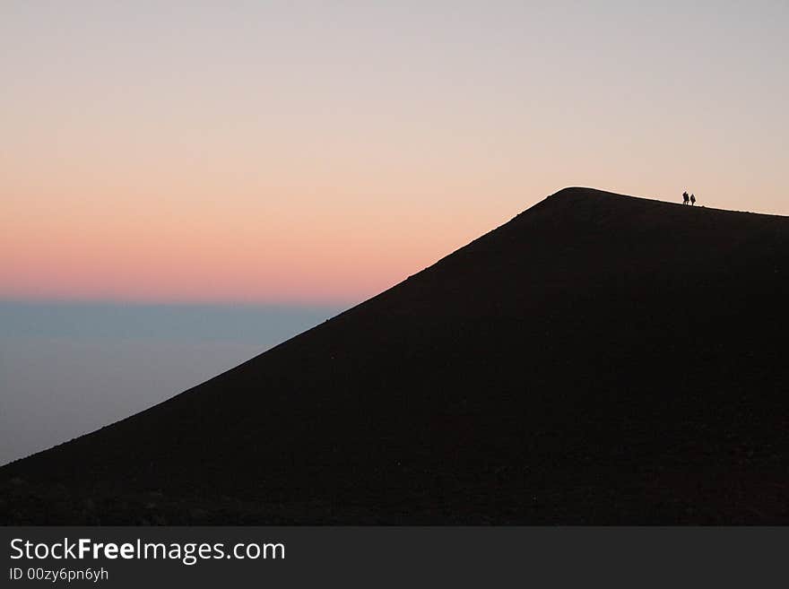 Etna at sundown