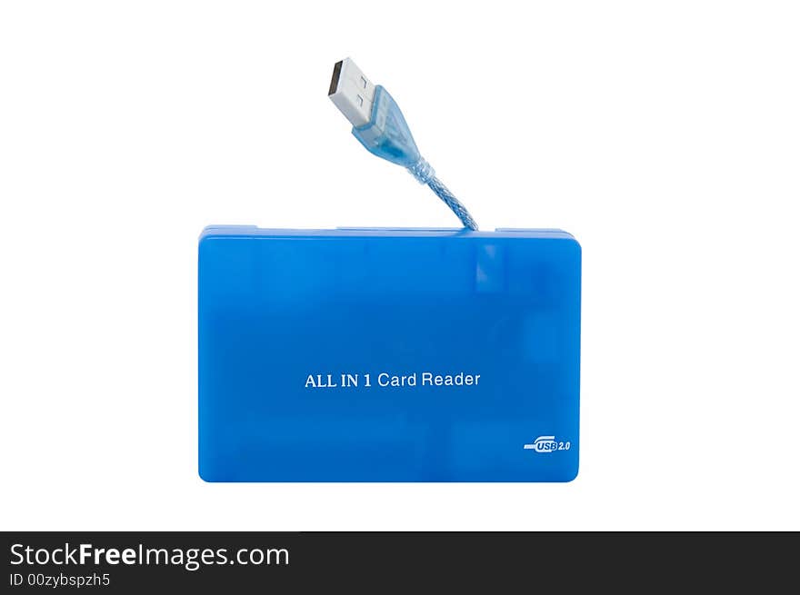 Blue USB card reader