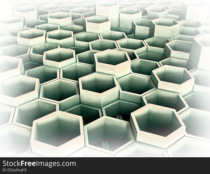 Abstract 3d Image Of Hexagon