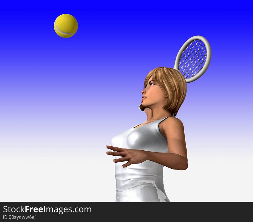 Women About To Hit Tennis Ball 3