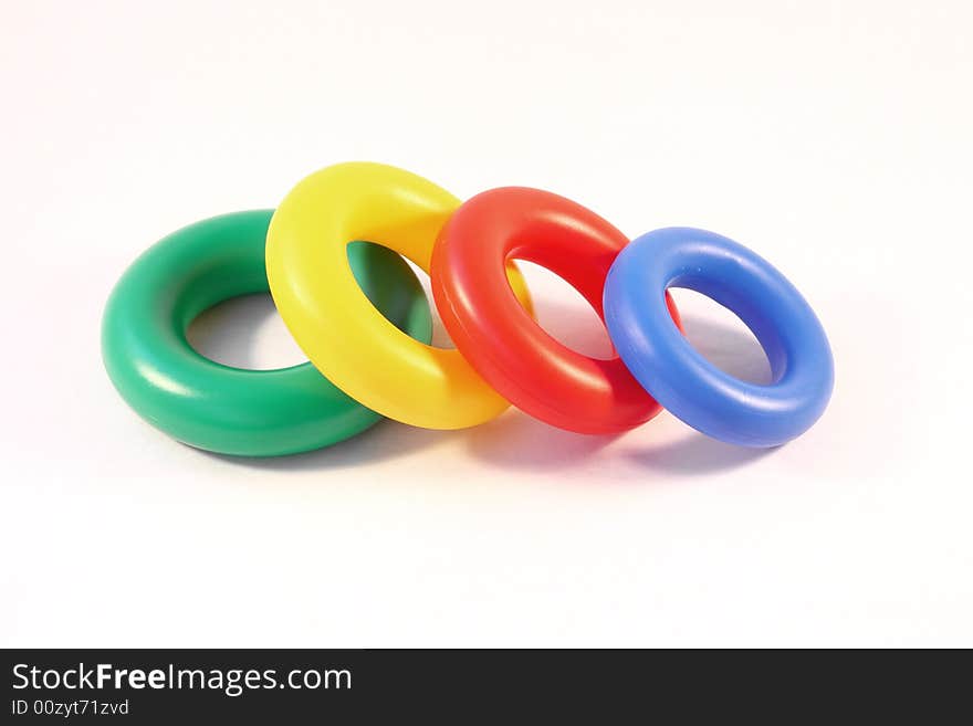 Colorful Rings isolated on white background