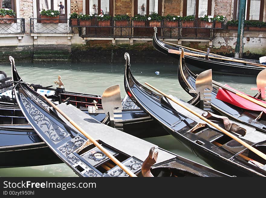 Gondolas in Venice