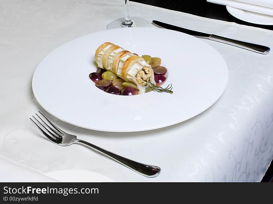 Mediterranean restaurant cuisine - Brie appetizer