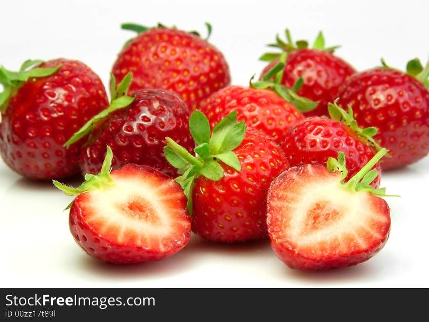 Shot of a pile of fresh strawberries