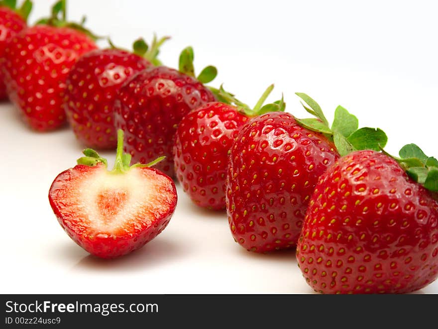 Shot of a pile of fresh strawberries