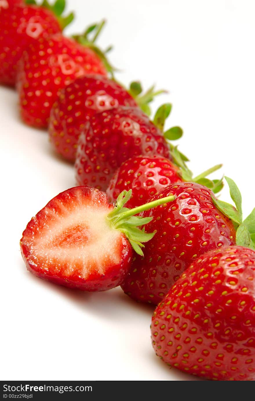 Shot of a pile of fresh strawberries