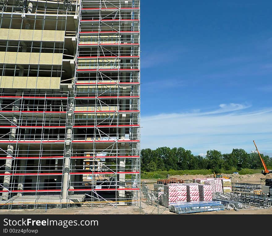 New house building with landscape. New house building with landscape