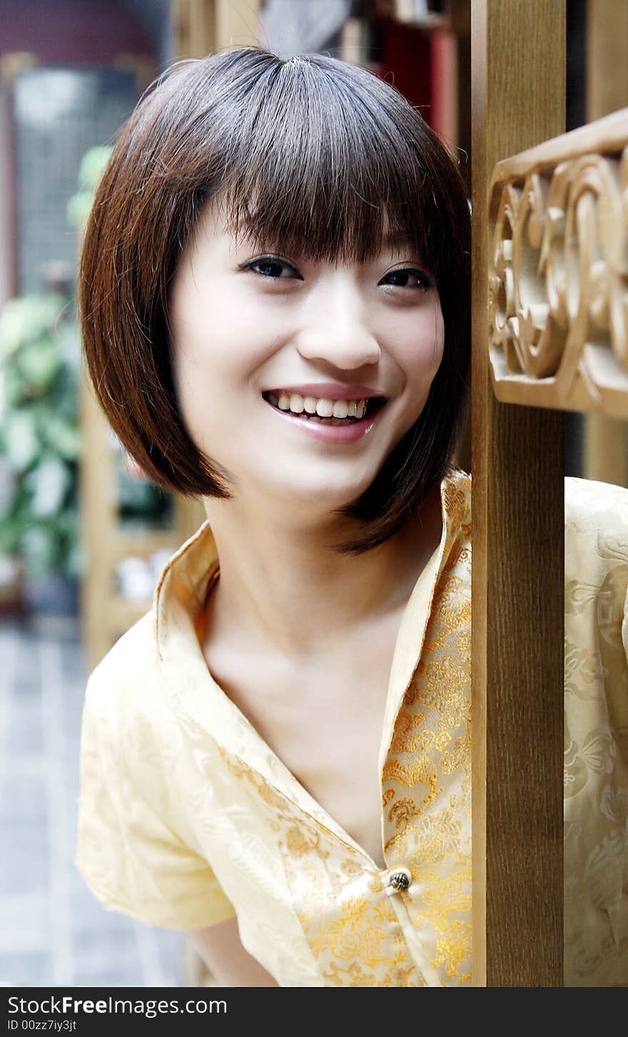 A Chinese girl with a smile.