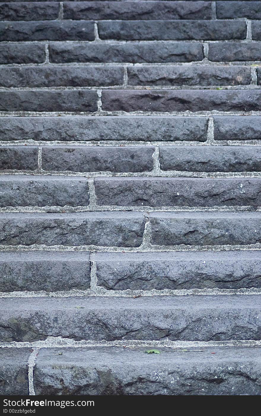 A level photo of brick stairs