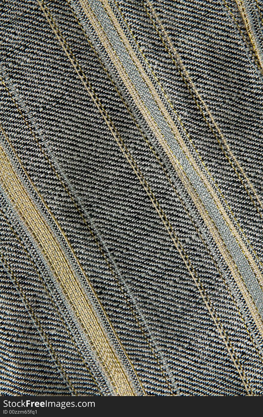 Vintage textile pattern with golden threads - texture, background