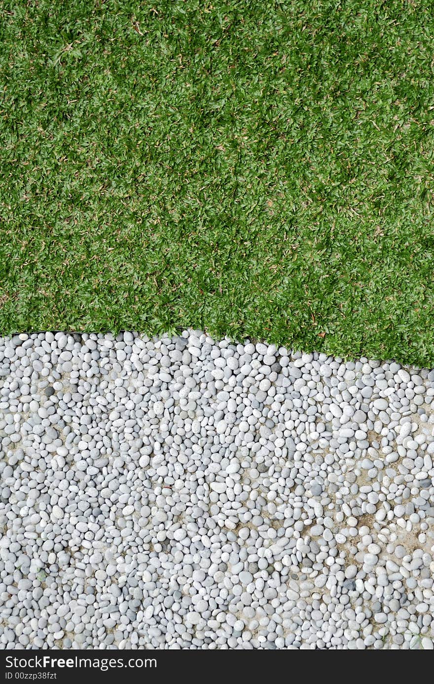 Grass and pebble